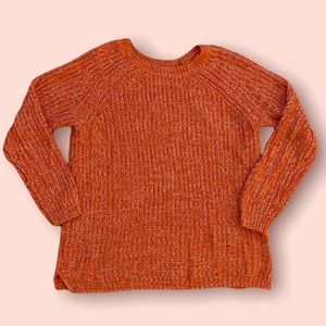 NWOT Faded Glory Orange Shaker Knit Sweater